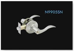 N9905SN N9906SN --ET, brass cylinder with iron normal keys,SN finish. --BK, no keys, SN finish. --PS, no keys, SN finish
